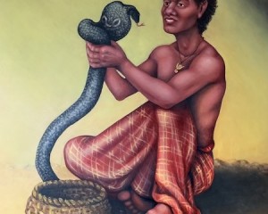 Schlangenbeschwörer - 100 cm x 80 cm