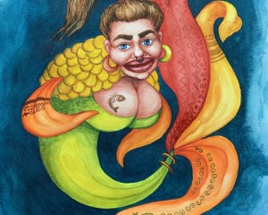 Goldfisch (mit Mainstream) - 40 x 30 cm