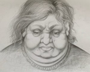 Die Traurige - 29 cm x 40 cm - Bleistift
