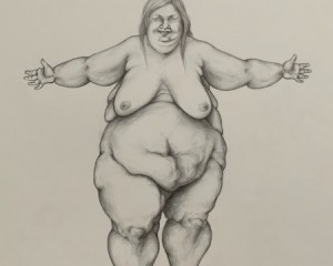 Die Umarmung - 47 cm x 42 cm - Bleistift