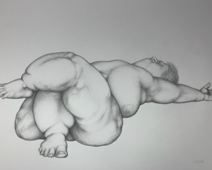 Voll entspannt - 59 cm x 84 cm - Bleistift