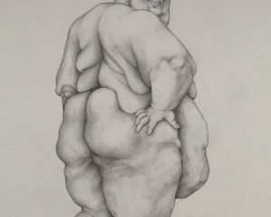 Rückblick - 59 cm x 42 cm - Bleistift