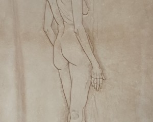 Hoffnung - Punzierung auf Leder - 56 cm x 30 cm