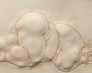 Allein - Punzierung auf Leder - 40 cm x 60 cm